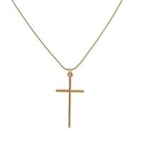 Naszyjnik żmijka z krzyżem 55 cm (C22/MEN/48/1Au)