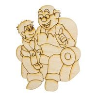 Ozd. drewniana dziadek i wnuk ECODECO