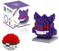 Figurka Pokemon Klocki GENGAR Klocki 3D Nano Zestaw BOX Pokeball Zabawka