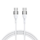 trwały elastyczny kabel przewód usb-c - usb-c pd 65w 2m biały