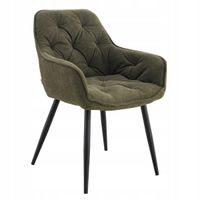 Krzesło FUSSY w tkaninie zielone 57x63x84 cm HOMLA