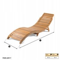 Leżak Ogrodowy Drewno Akacja Fieldmann FDZN 4009-T