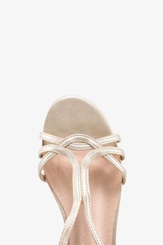 SANDAŁY DAMSKIE NA NISKIM OBCASIE SKÓRZANA WKŁADKA KOMFORTOWE BEŻOWE r 40 na Arena.pl