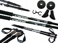 Kije Trekking Viking Nelio regulowane 3 sekcje 65-135 black silver