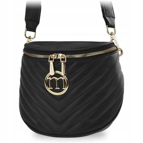 DUŻA NERKA Damska Torebka LISTONOSZKA Elegancka Klasyczna Czarna na Arena.pl