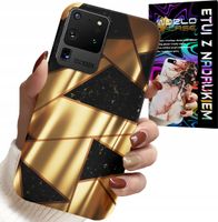 ETUI DO SAMSUNG GALAXY S20 Ultra - ZŁOTE ELEGANCKIE WZORY + FOLIA HYDRO