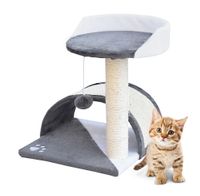 Drapak dla kota Hamak+Budka biało-siwy NOWOŚĆ 17043