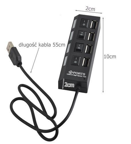 Hub USB 4 porty USB 2.0 na Arena.pl