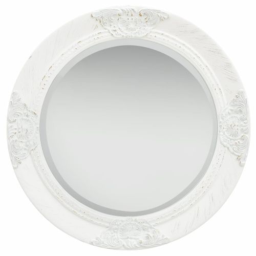 Lustro ścienne w stylu barokowym, 50 cm, białe na Arena.pl