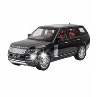 LAND ROVER RANGE ROVER METALOWY MODEL SAMOCHODU 1:24 DŹWIĘK ŚWIATŁO CZARNY
