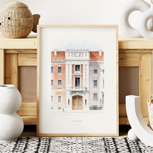 Plakat budynek architektura 21x29,7 cm A4 na Arena.pl