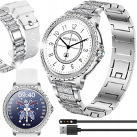 SMARTWATCH DAMSKI ZEGAREK CIŚNIENIOMIERZ PULS POLSKIE MENU POŁĄCZENIA TEL