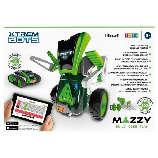 XTREM BOTS ROBOT INTERAKTYWNY MAZZY STEM do nauki programowania, +8 lat zdjęcie 2