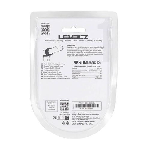 Wide Double O Silicone Cockring - S - Black na Arena.pl