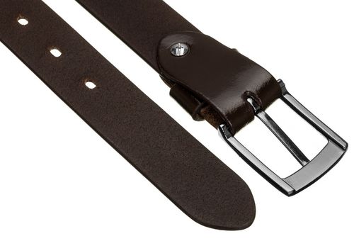 wąski pasek męski z polerowanej skóry naturalnej licowej - rovicky 90 na Arena.pl