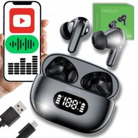 SŁUCHAWKI BEZPRZEWODOWE DOKANAŁOWE TWS BLUETOOTH POWERBANK LED MIKROFON