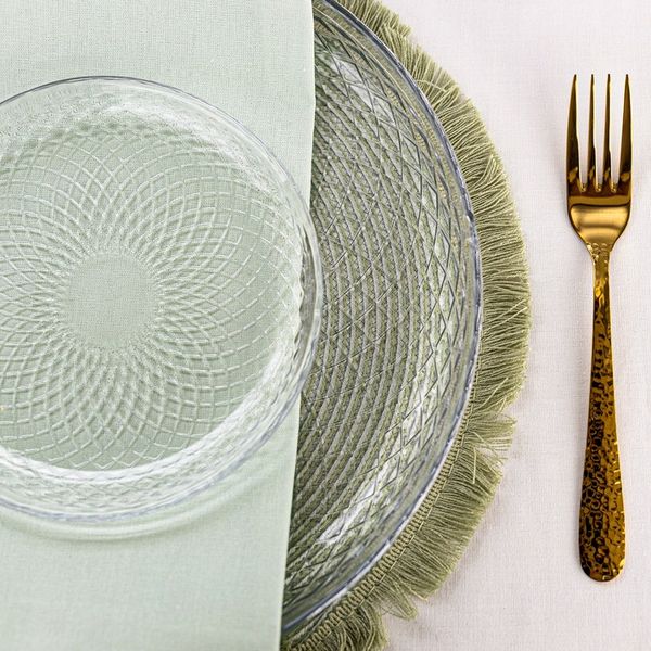 Szklane TALERZYKI Deserowe NA CIASTO Przekąski 4x17 cm Przezroczyste zdjęcie 10