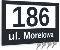 TABLICZKA ADRESOWA ANTRACYT Numer domu 40x30 ALU