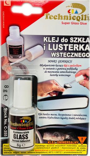 KLEJ DO SZKŁA I LUSTERKA WSTECZNEGO C-355 8G TECHNICQLL na Arena.pl