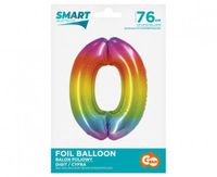 BalonFolia Tęczowy Cyfra 0 - Imponująca dekoracja na wyjątkowe okazje