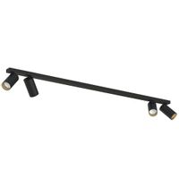 Regulowana lampa sufitowa Mono 7768 reflektorki hol czarne złote