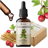ASHWAGANDHA KROPLE EKSTRAKT 10 mg KONCENTRACJA STRES PAMIĘĆ WITALNOŚĆ 50 ml