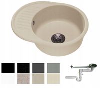 ZLEW ZLEWOZMYWAK GRANIT 8 kolorów 58x46 + SYFON