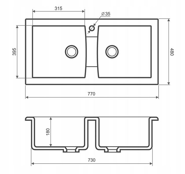 ZLEW ZLEWOZMYWAK GRANIT 8 kolorów 77x48 + SYFON zdjęcie 10