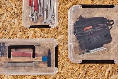 MOXOM - Pudełko Pojemnik Organizer Pokrywa - 60 L na Arena.pl