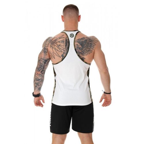 Poundout tank top Stringer FORCE biały/moro Rozmiar - M na Arena.pl