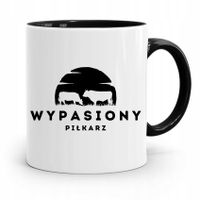 Kubek Czarny Prezent Dla Wypasionego Piłkarza Z Nadrukiem Ze Zdjęciem