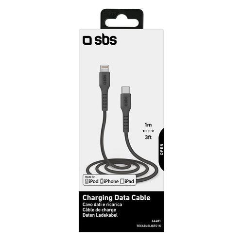 Kabel przewód USB-C - iPhone Lightning 1m - czarny na Arena.pl