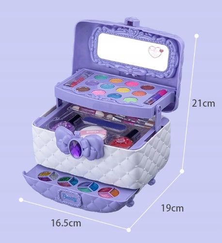 KUFER KOSMETYKÓW DO MAKIJAŻU I PAZNOKCI CIENIE,ZESTAW DLA MAŁEJ KSIĘŻNICZKI na Arena.pl