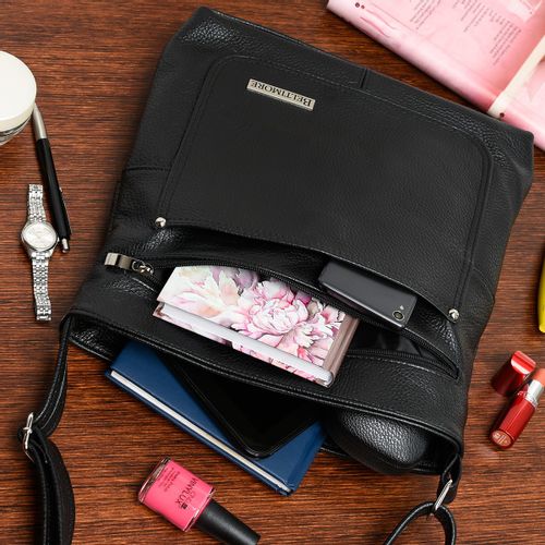 Czarna Beltimore Duża Damska Torebka Skórzana A4 Pojemna 974 na Arena.pl