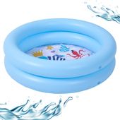 Basen pompowany dla dzieci SUNCLUB niebieski 76x20cm 46L PVC z łatką