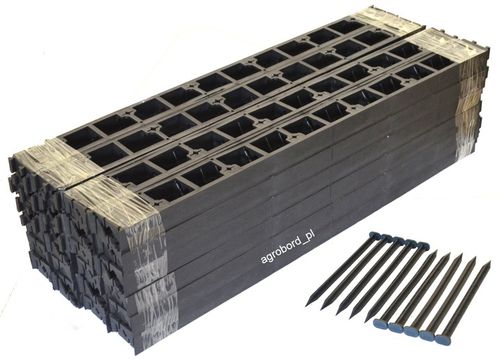 OBRZEŻE TRAWNIKOWE OGRODOWE 5,8cm PALISADA EKO BORDER 58mm 40m + 200 KOTEW na Arena.pl