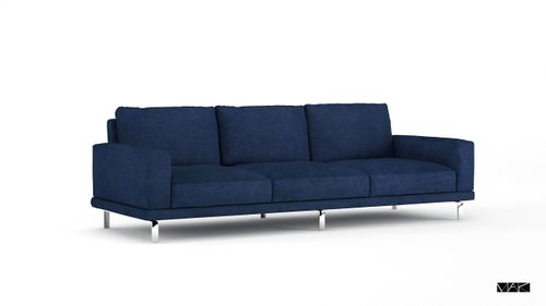 Sofa Torano 257cm niebieska ciemna  D2 na Arena.pl