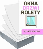 Ulotki A5 reklamowe firmowe 100 szt projekt w cenie OKNA DRZWI ROLETY