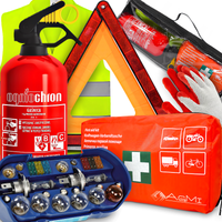 GAŚNICA 1KG TRÓJKĄT APTECZKA KAMIZELKA ZESTAW ŻARÓWEK ZAPASOWYCH TORBA