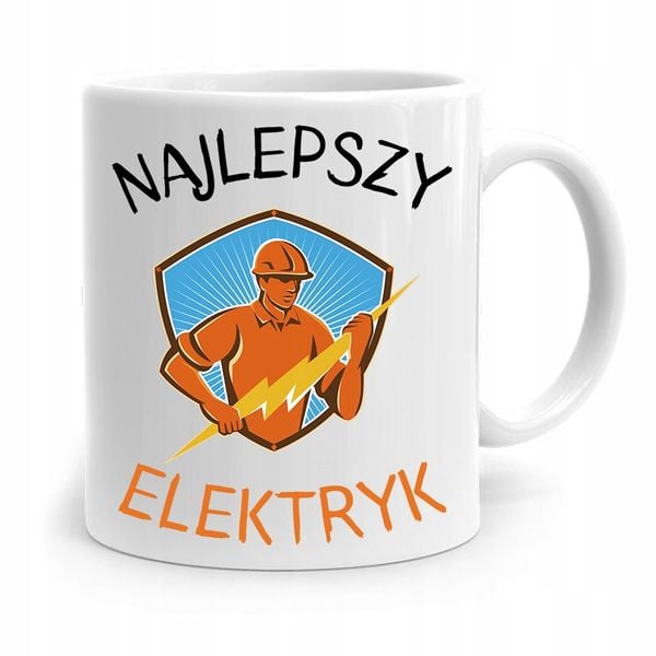 Kubek Prezent Dla Elektryka Najlepszy Elektryk Z Nadrukiem Ze Zdjęciem zdjęcie 1