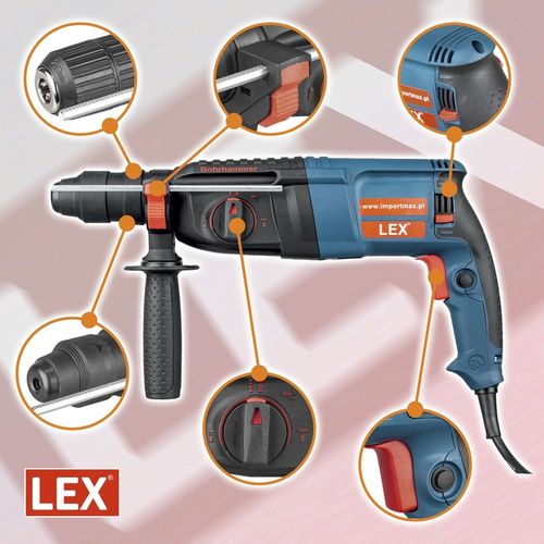 MŁOTOWIERTARKA WIERTARKA Z UDAREM MŁOT UDAROWY ZESTAW SDS + PLUS MOCNA na Arena.pl