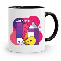 Kubek Czarny Prezent Dla Grafika Creative Z Nadrukiem Ze Zdjęciem