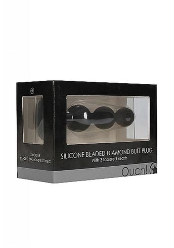 silicone beaded diamond butt plug   black na Arena.pl