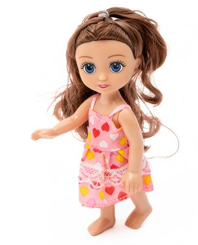 Lalka MAŁA DZIEWCZYNKA Kaibibi Brunetka 2 Sukienki #A1 na Arena.pl