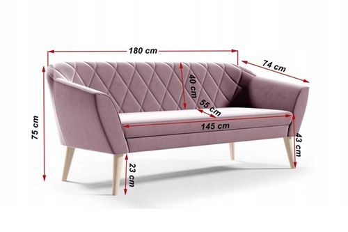 Sofa VIVA 3 - granatowy / R81 na Arena.pl