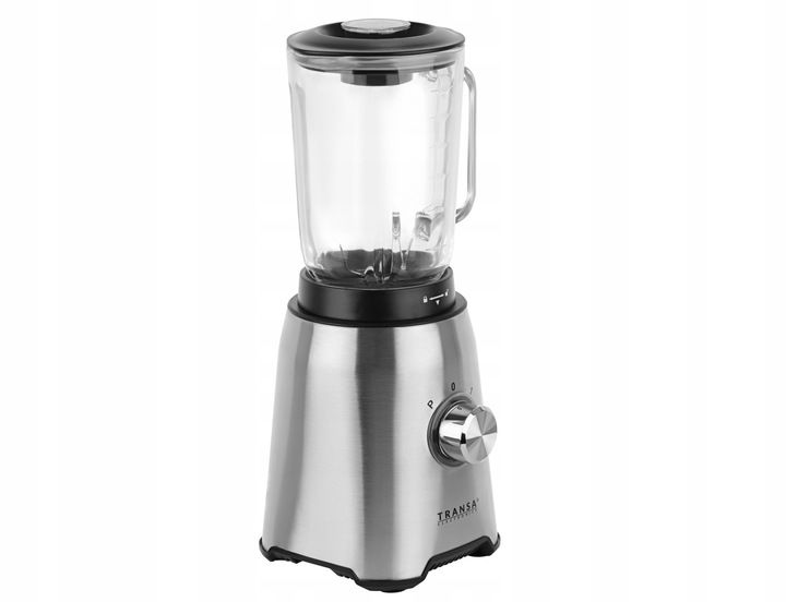 BLENDER KIELICHOWY SZKLANY do owoców i warzyw Kruszy Lód TRANSA 1600W zdjęcie 2