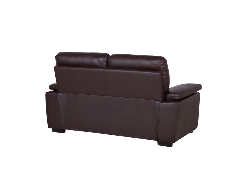 Sofa 2-osobowa ekoskóra brązowa VOGAR zdjęcie 4