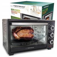 PIEKARNIK ELEKTRYCZNY Z KONWEKCJĄ ROŻNEM I RUSZTEM 25L TERMOOBIEG TERMOSTAT