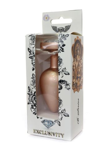 Plug-Jewellery Pearl Gold Heart PLUG- Clear L na Arena.pl