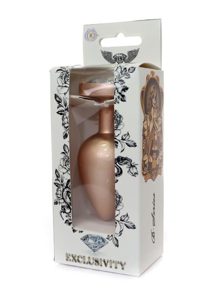 Plug-Jewellery Pearl Gold Heart PLUG- Clear L zdjęcie 7